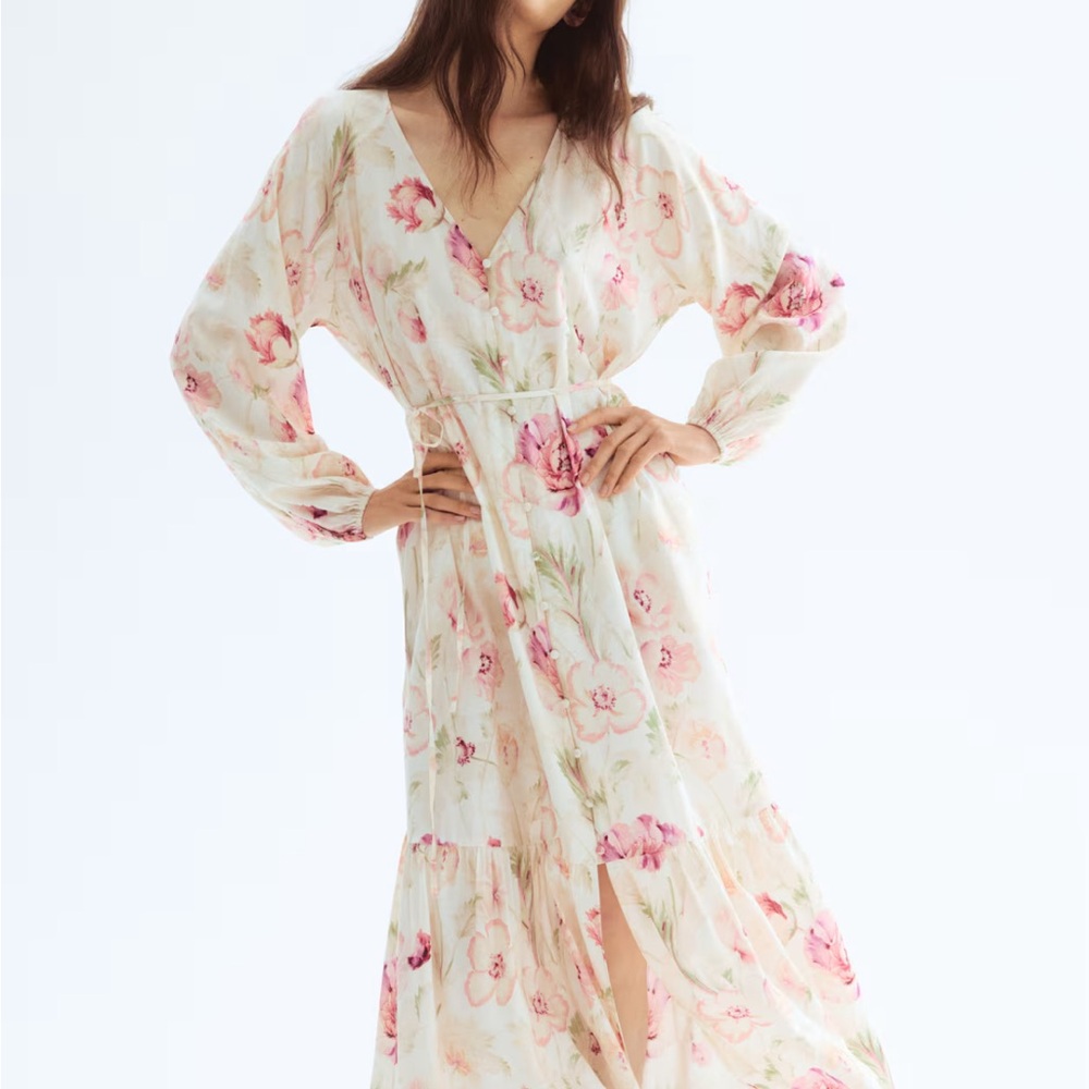 H&M  V-Neck Maxi Dress size small